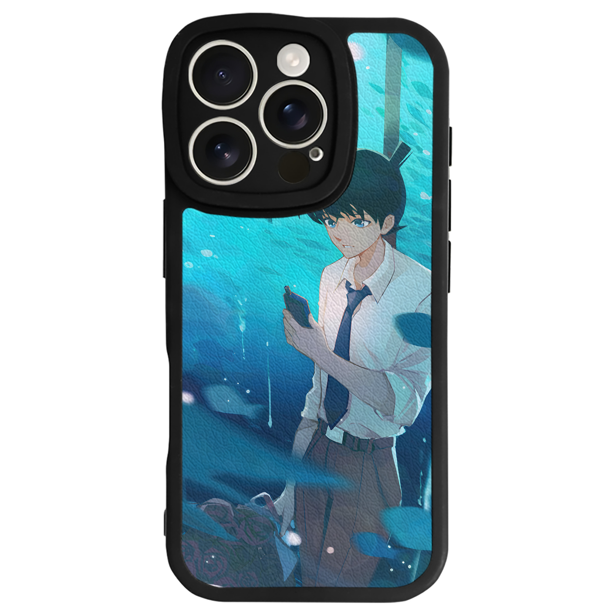 （画像用） 名探偵コナン Detective Conan 【iPhone 16シリーズ対応】シリコンスマホケース（レザー調） 材質：シリコン